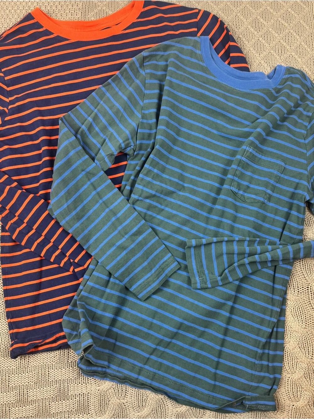 Hanna Andersson Boys Youth Long-Sleeve Striped Tee Bundle ~ 12